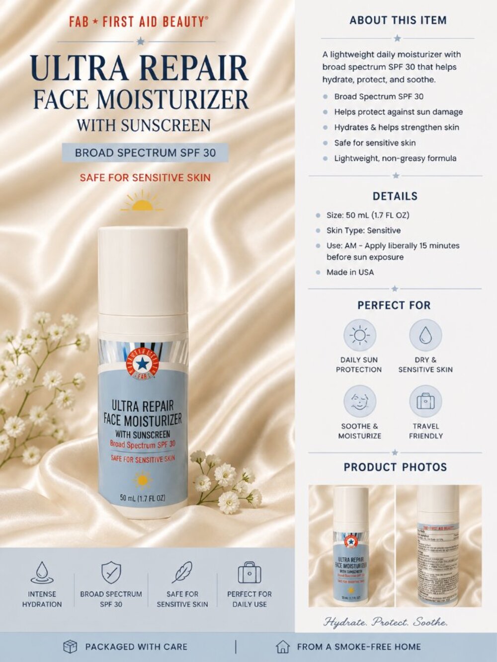 First Aid Beauty Ultra Repair Face Moisturizer SPF 30
